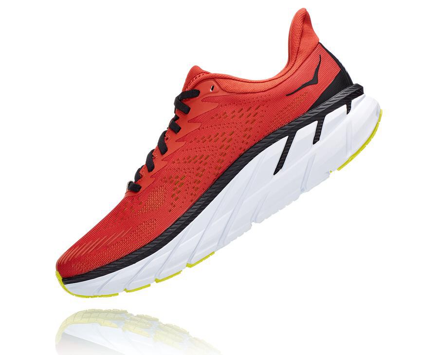 Zapatillas Running Hoka One One Hombre - Clifton 7 - Rojas - CKF721045